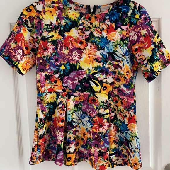Floral peplum blouse - Picture 1 of 3